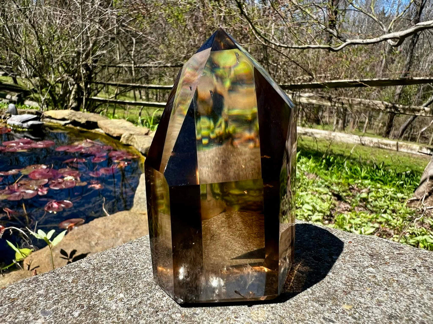 Smoky Citrine Phantom Quartz Tower - Gem Realm 