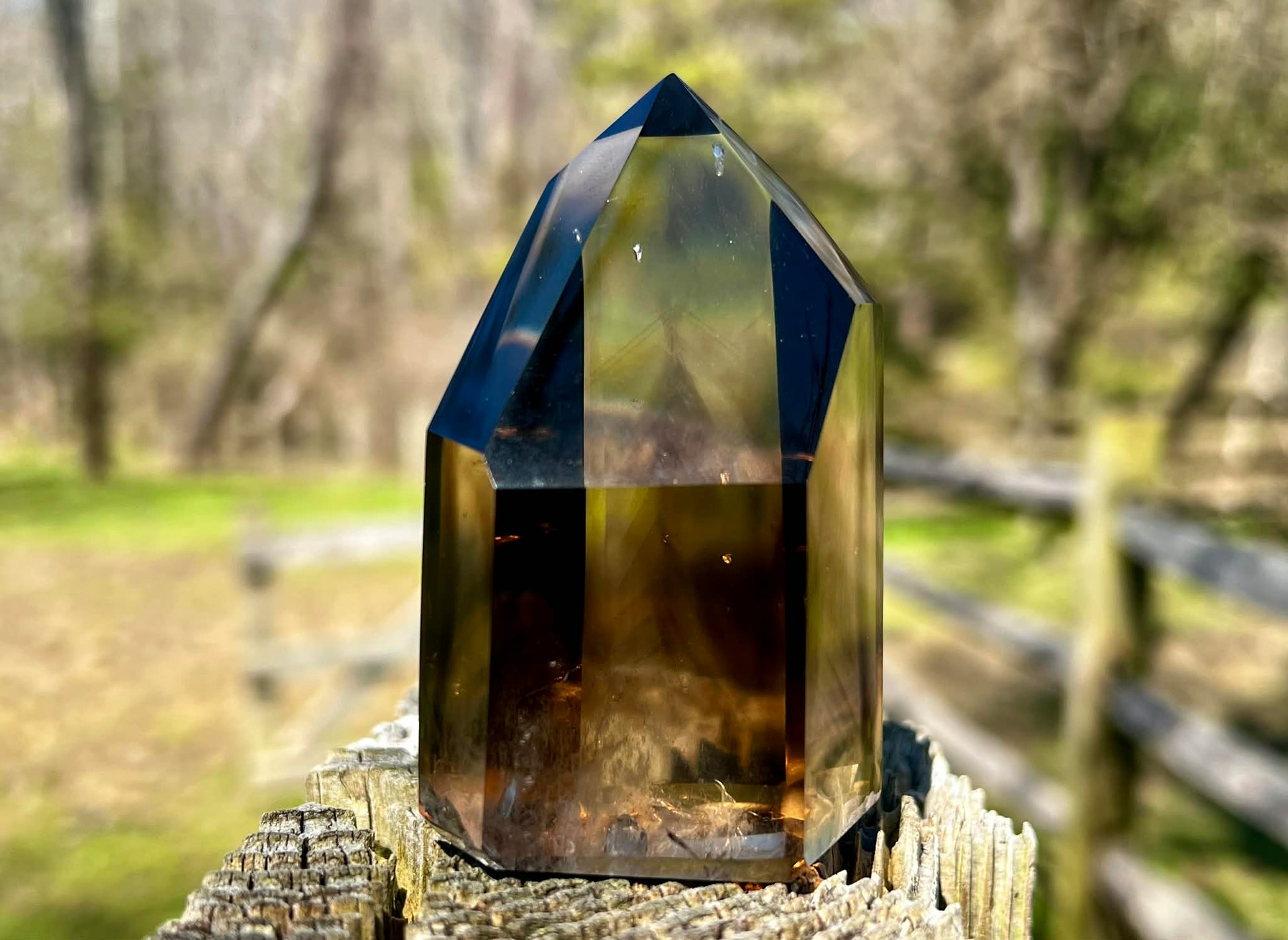 Smoky Citrine Phantom Quartz Tower - Gem Realm 