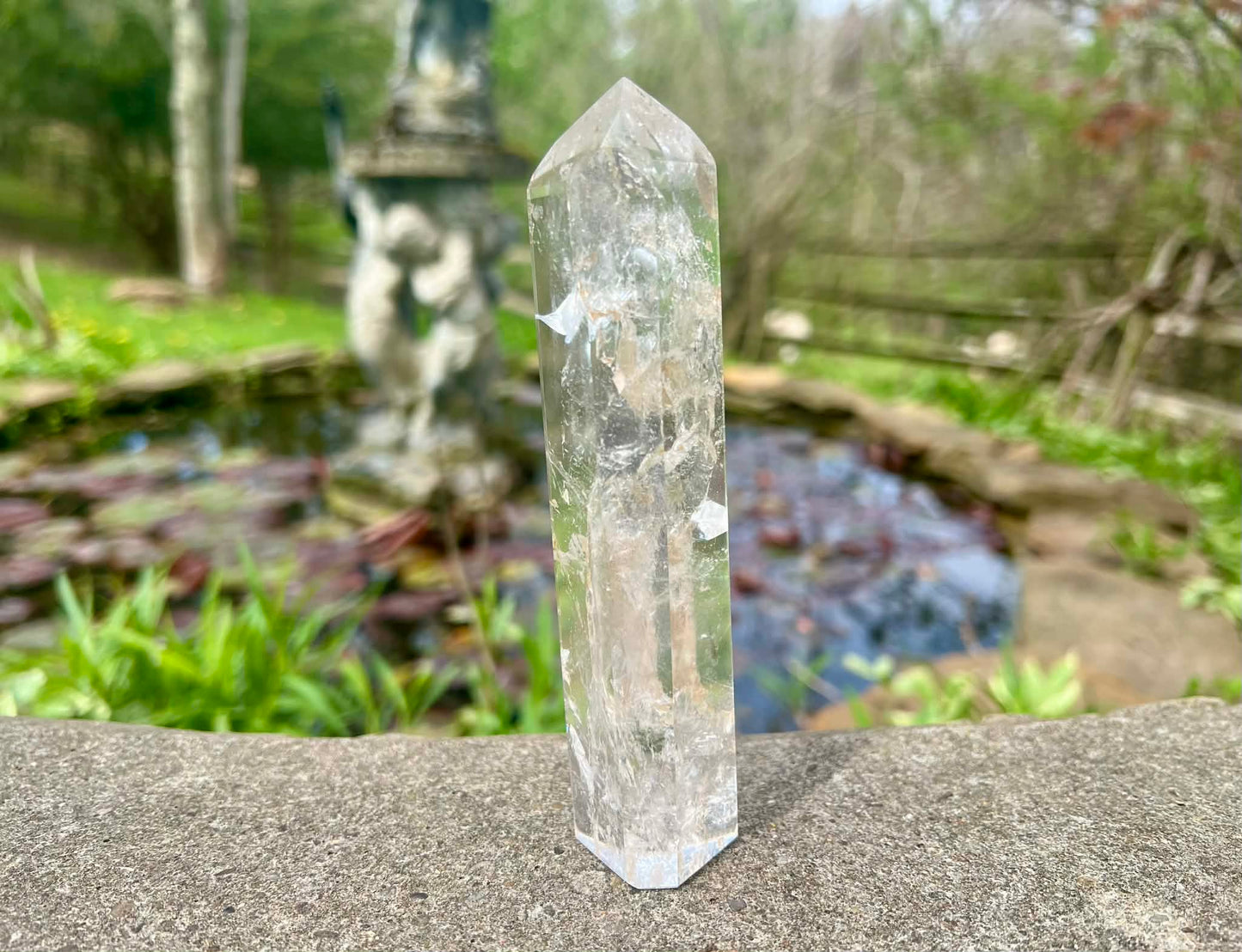 Quartz Crystal Tower ~ with inclusions ~ Large - Gem Realm 