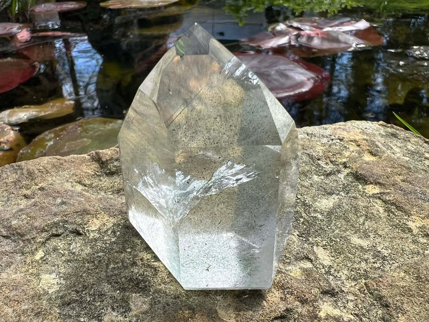 Garden Quartz Tower ~ Green Phantom Quartz - Gem Realm 