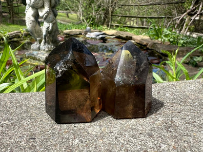 Smoky Quartz Tower Duo - Gem Realm 