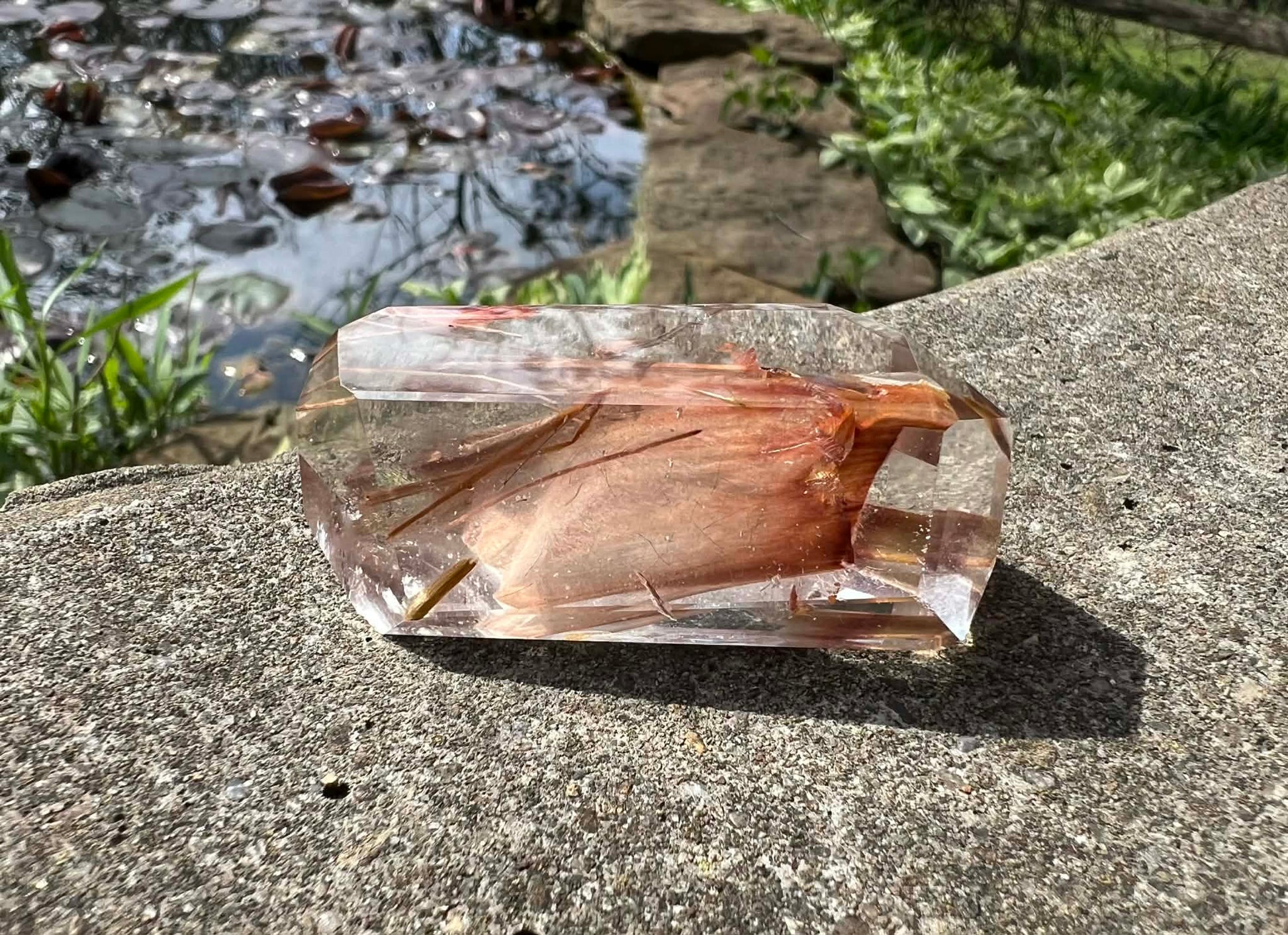 Amphibole Quartz Freeform - Gem Realm 