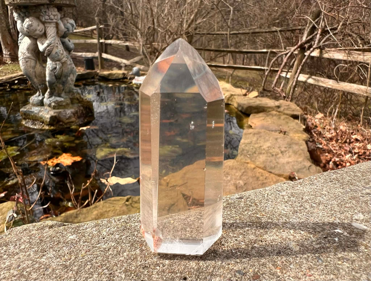 Quartz Crystal Tower ~ with Chlorite - Gem Realm 