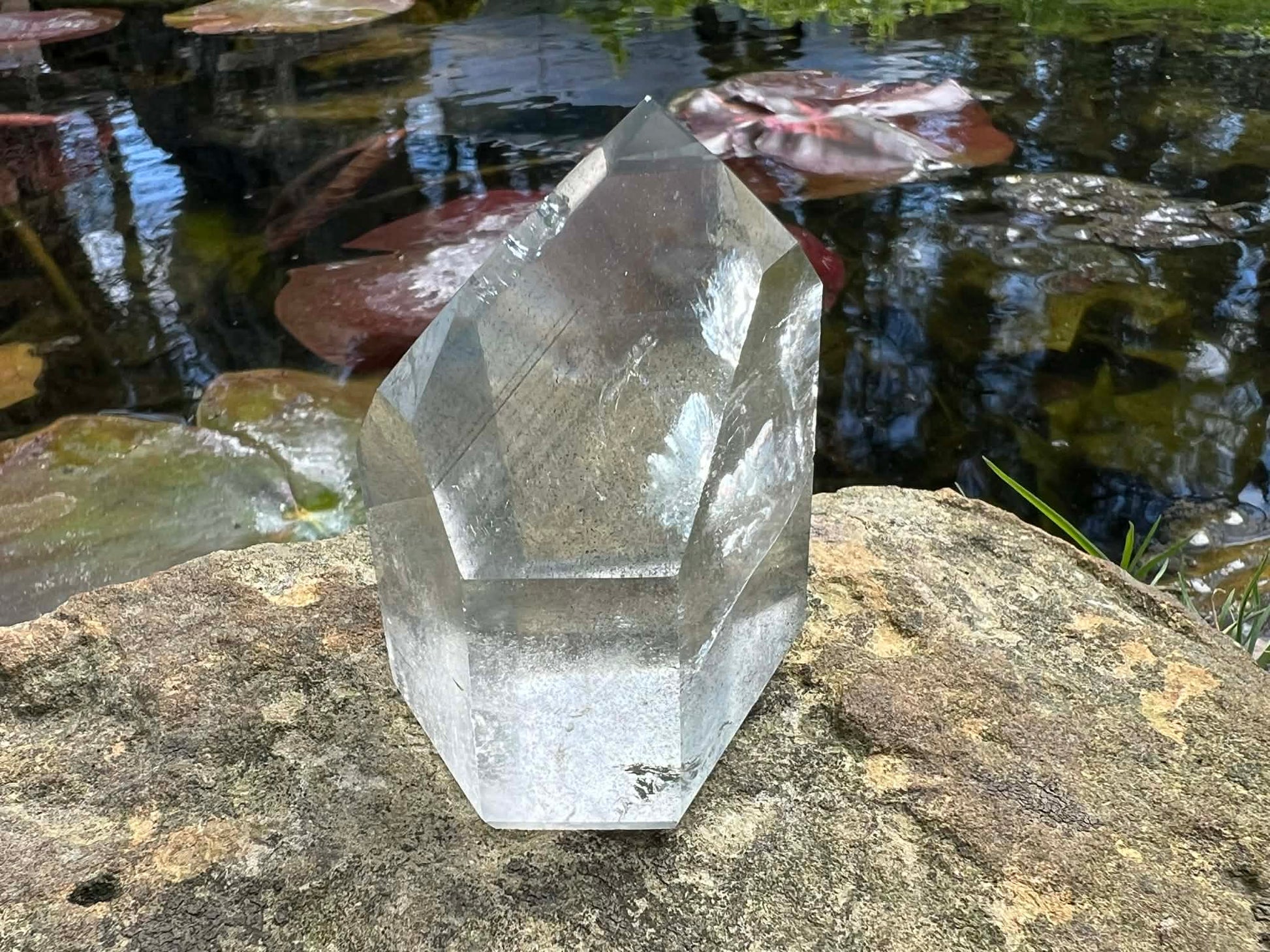 Garden Quartz Tower ~ Green Phantom Quartz - Gem Realm 
