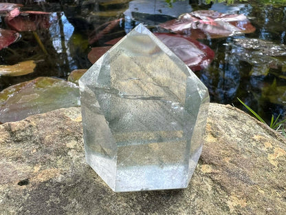 Garden Quartz Tower ~ Green Phantom Quartz - Gem Realm 