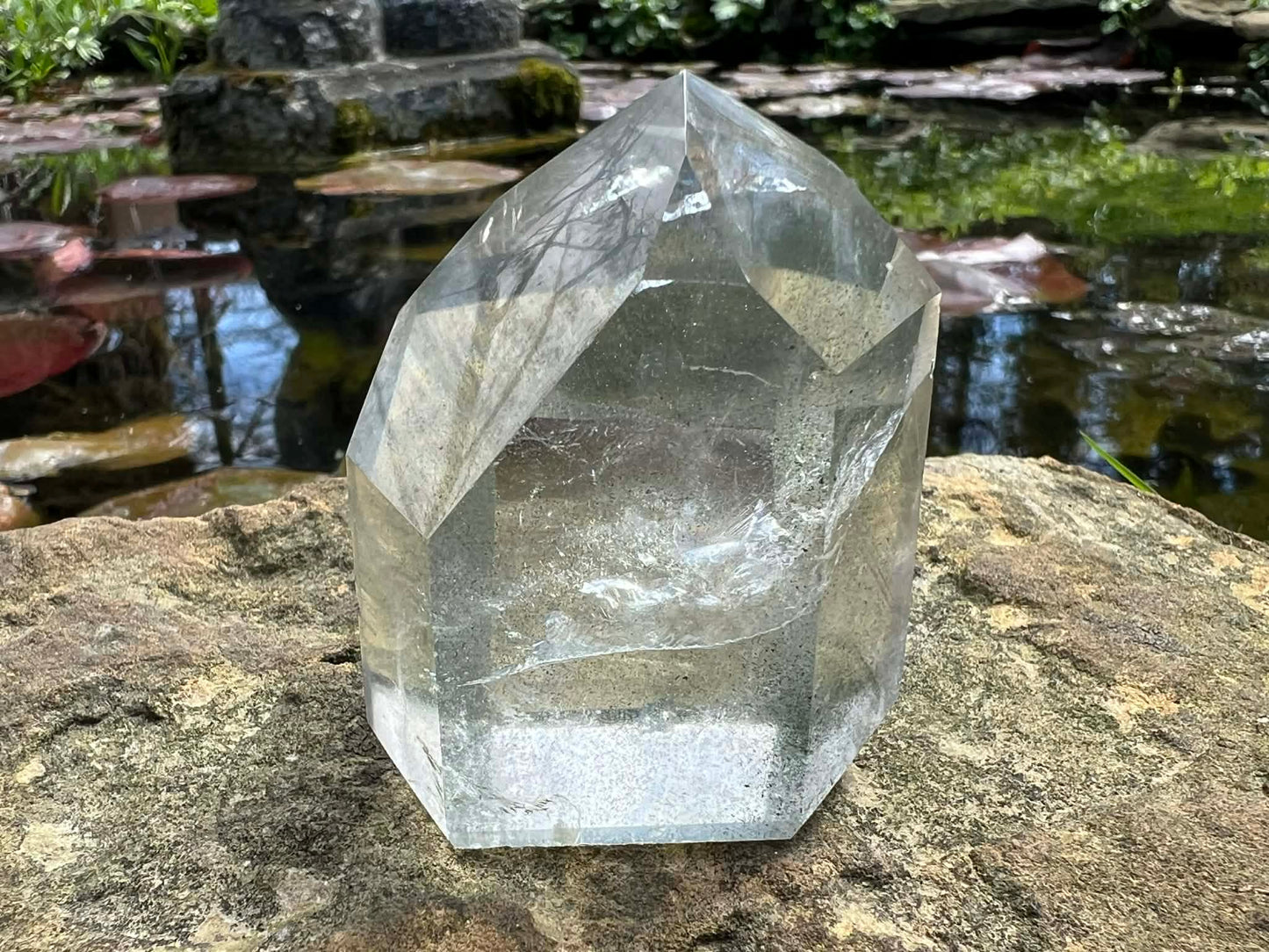 Garden Quartz Tower ~ Green Phantom Quartz - Gem Realm 