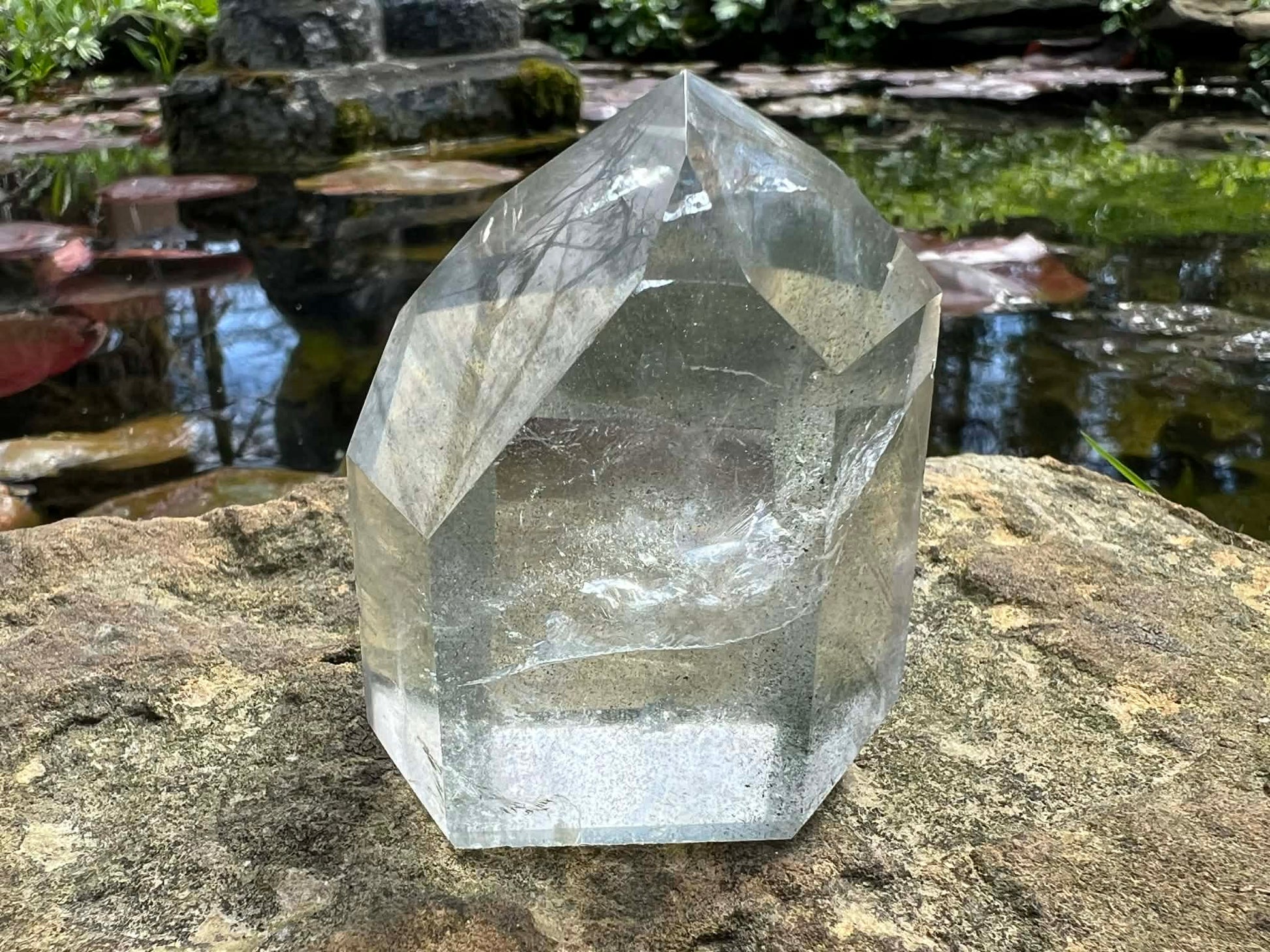 Garden Quartz Tower ~ Green Phantom Quartz - Gem Realm 