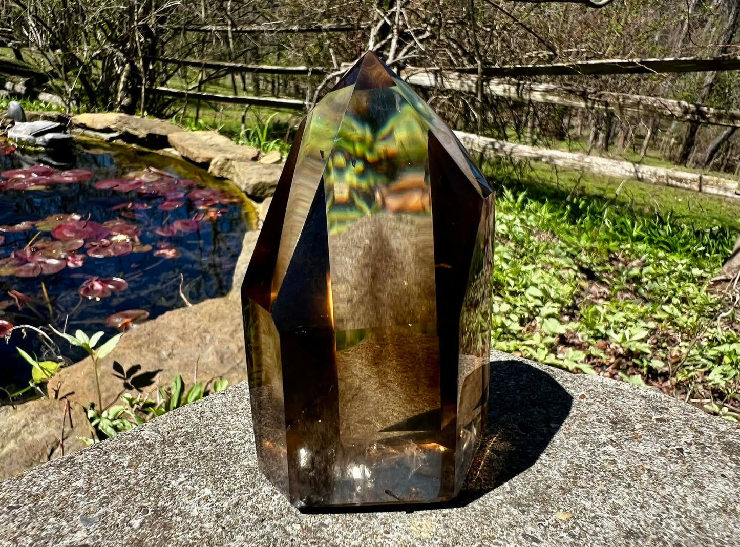 Smoky Citrine Phantom Quartz Tower - Gem Realm 