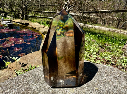Smoky Citrine Phantom Quartz Tower - Gem Realm 