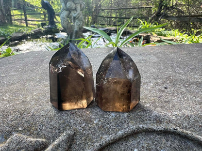 Smoky Quartz Tower Duo - Gem Realm 