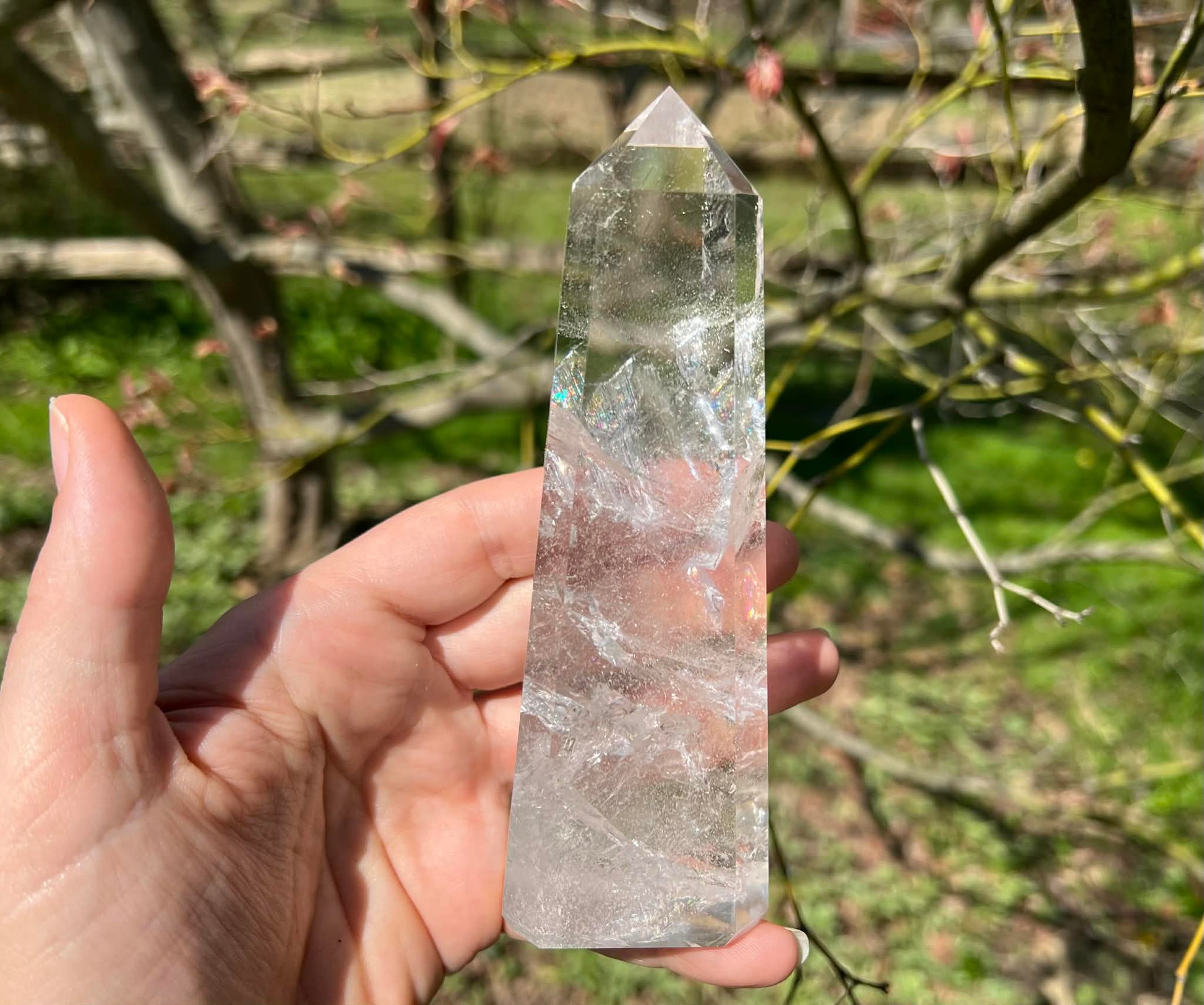 Quartz Crystal Tower ~ Large Obelisk - Gem Realm 