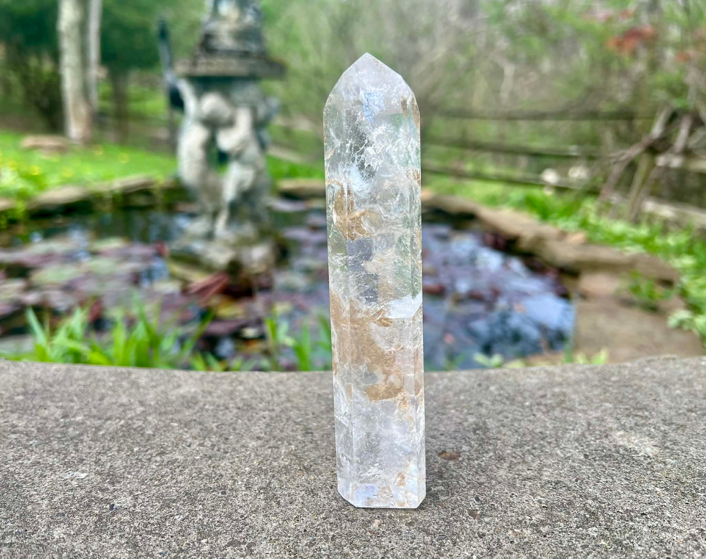 Quartz Crystal Tower ~ with inclusions ~ Large - Gem Realm 