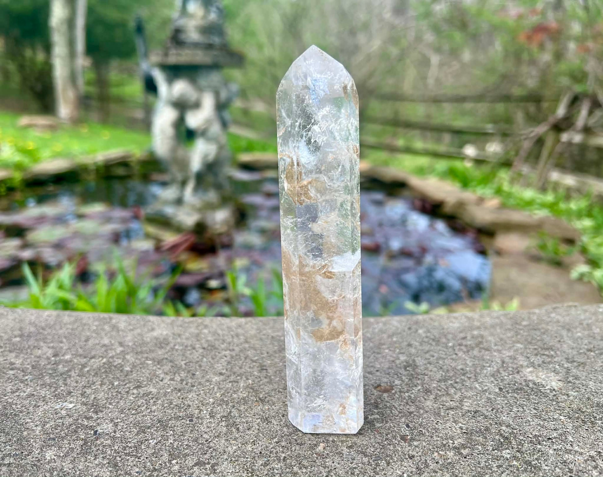 Quartz Crystal Tower ~ with inclusions ~ Large - Gem Realm 