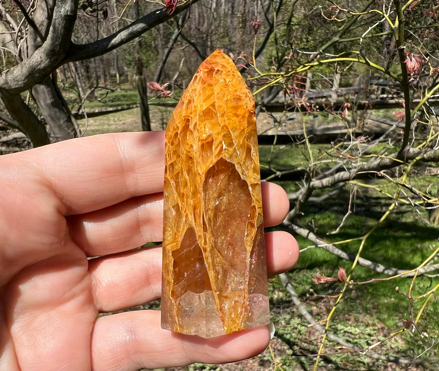 Hematoid Quartz Tower - Gem Realm 