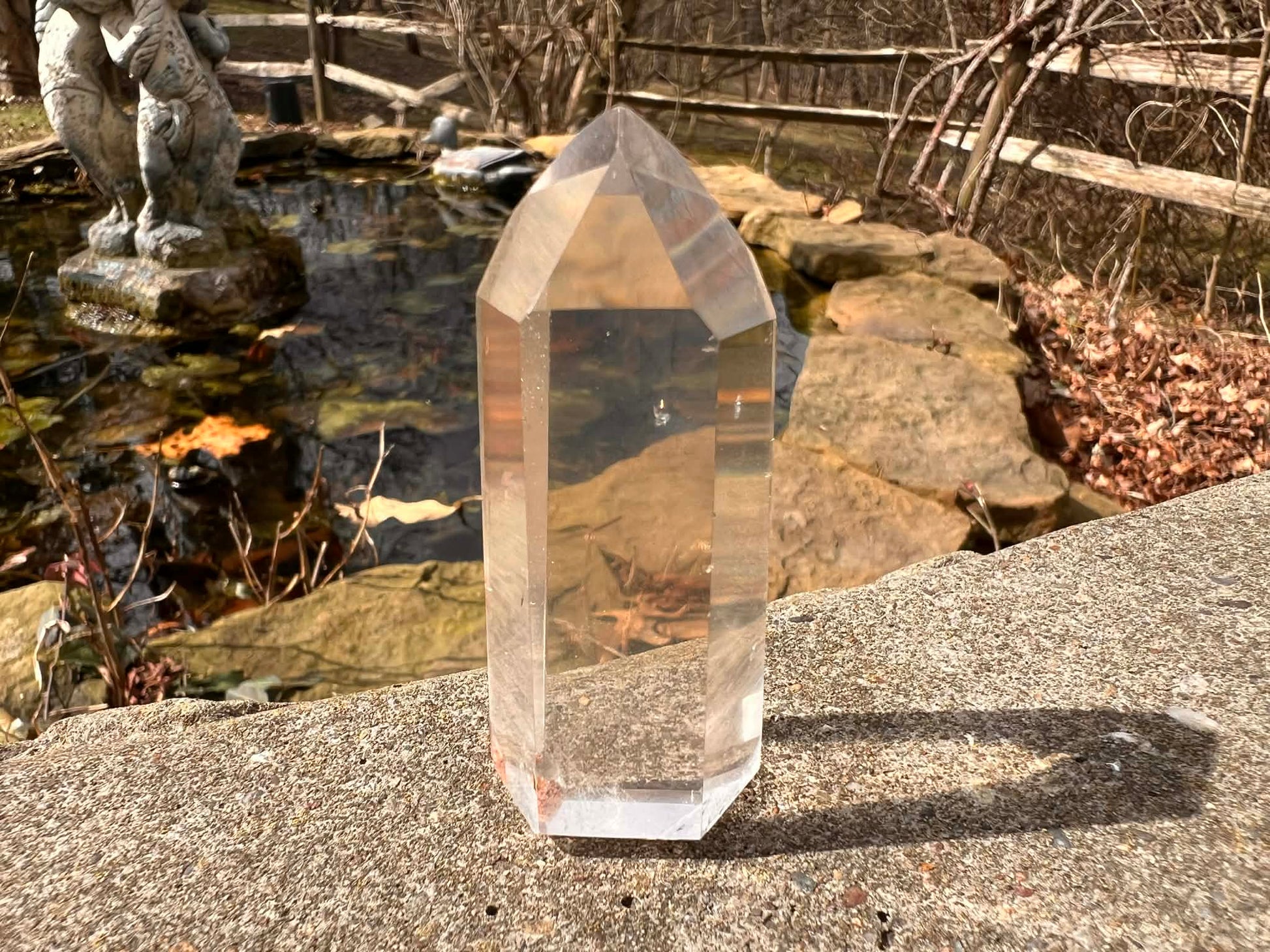 Quartz Crystal Tower ~ with Chlorite - Gem Realm 