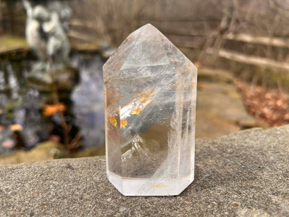 Quartz Crystal Tower ~ with Hematite