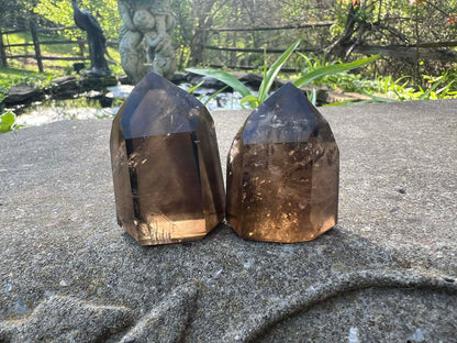 Smoky Quartz Tower Duo - Gem Realm 