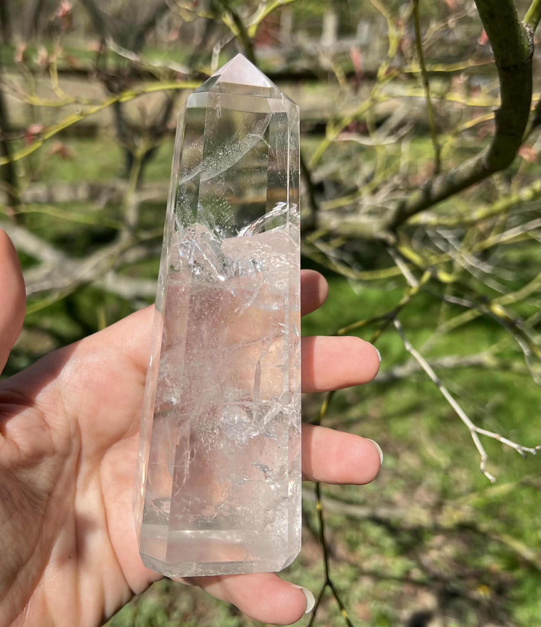 Quartz Crystal Tower ~ Large Obelisk - Gem Realm 