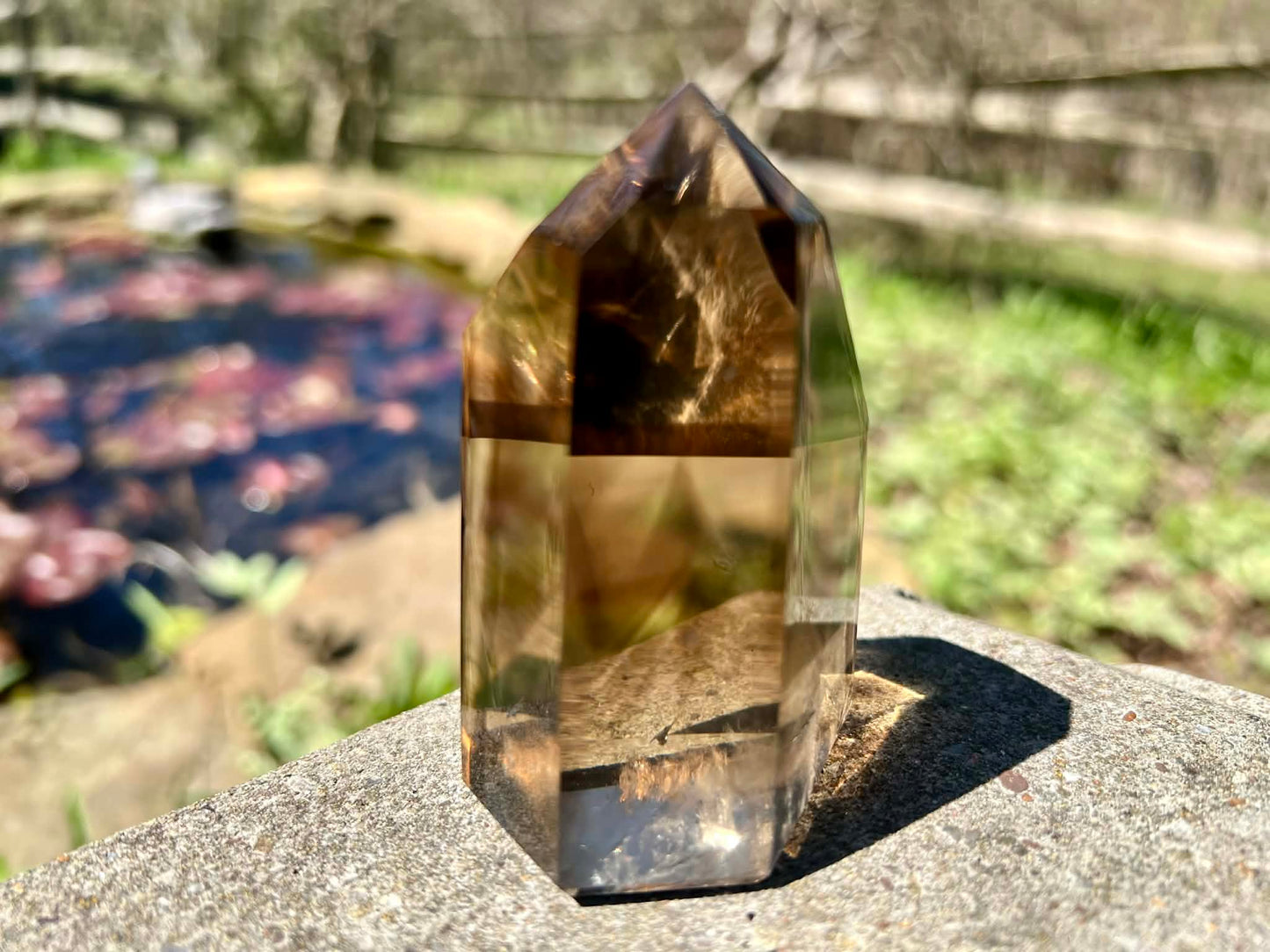 Smoky Citrine Phantom Quartz Tower - Gem Realm 