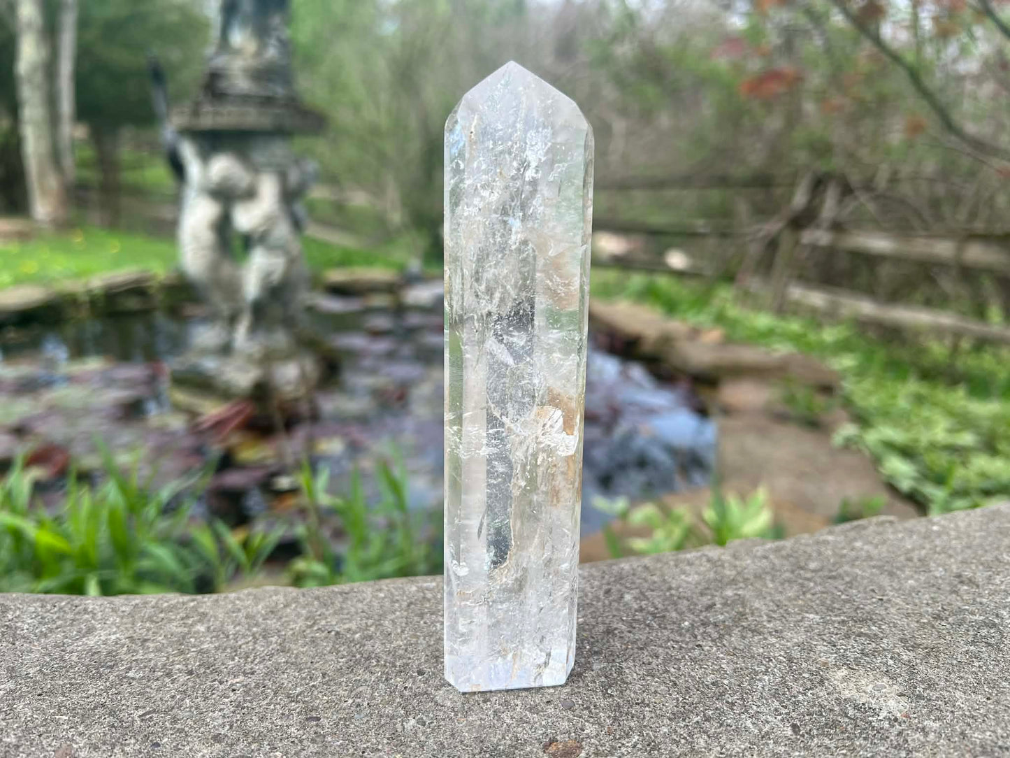Quartz Crystal Tower ~ with inclusions ~ Large - Gem Realm 