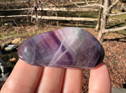 Rainbow Fluorite Palm Stone - Gem Realm 