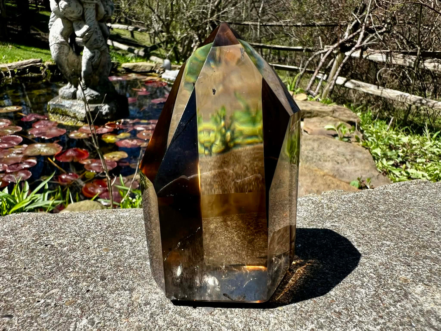 Smoky Citrine Phantom Quartz Tower - Gem Realm 
