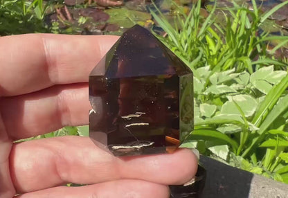 Smoky Quartz Included Tower Duo