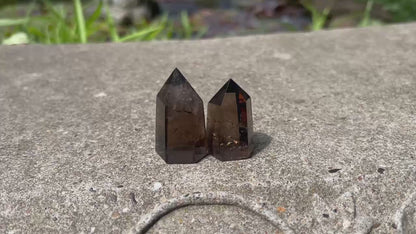 Smoky Quartz Tower Duo