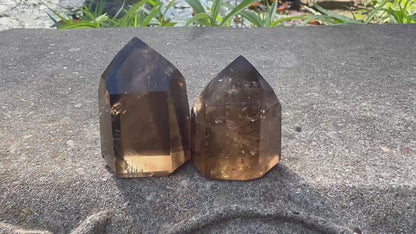 Smoky Quartz Tower Duo