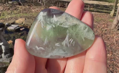 Rainbow Fluorite Palm Stone