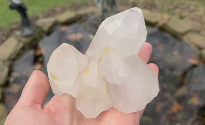Quartz Crystal Cluster with Hematite Inclusions
