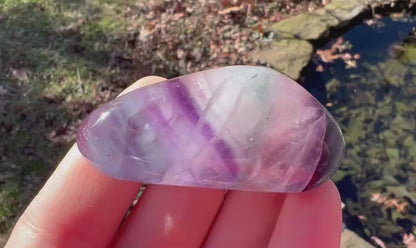 Rainbow Fluorite Palm Stone