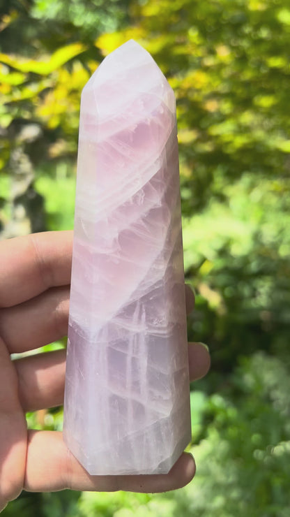 Rose Quartz Tower ~ Large