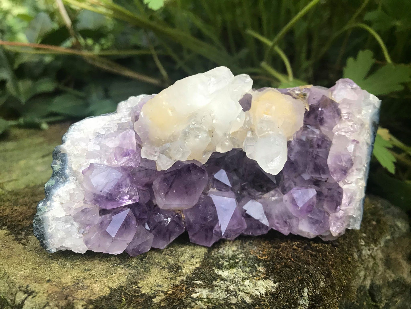 Amethyst with Calcite Specimen ~ Uruguay - Gem Realm 