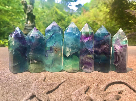 Rainbow Fluorite Towers ~ Medium