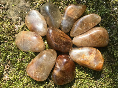 Rutilated Quartz Tumbled Stones ~ Large
