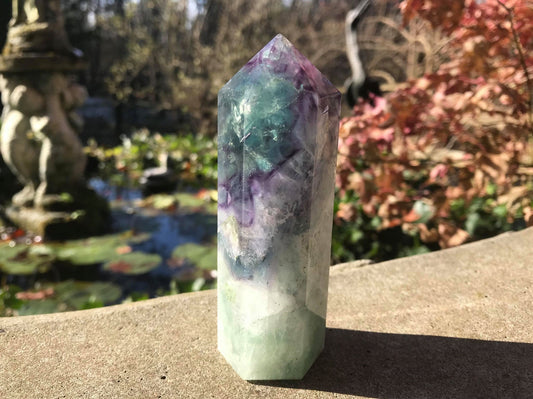 Rainbow Fluorite Tower ~ Large - Gem Realm 