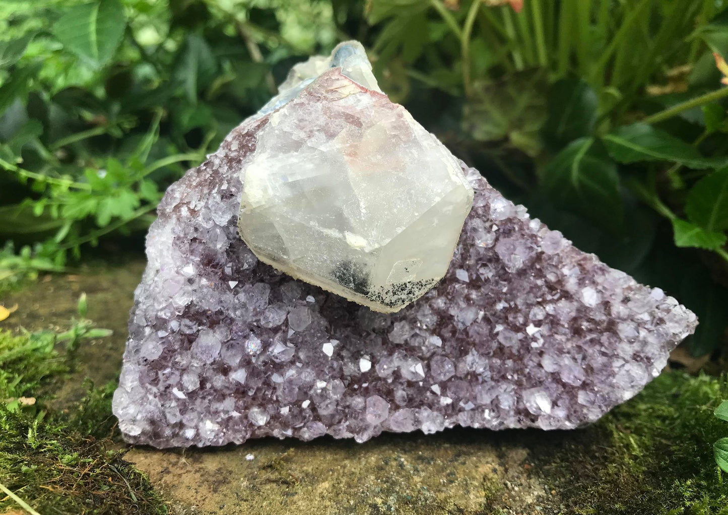 Amethyst with Calcite Specimen ~ Uruguay - Gem Realm 