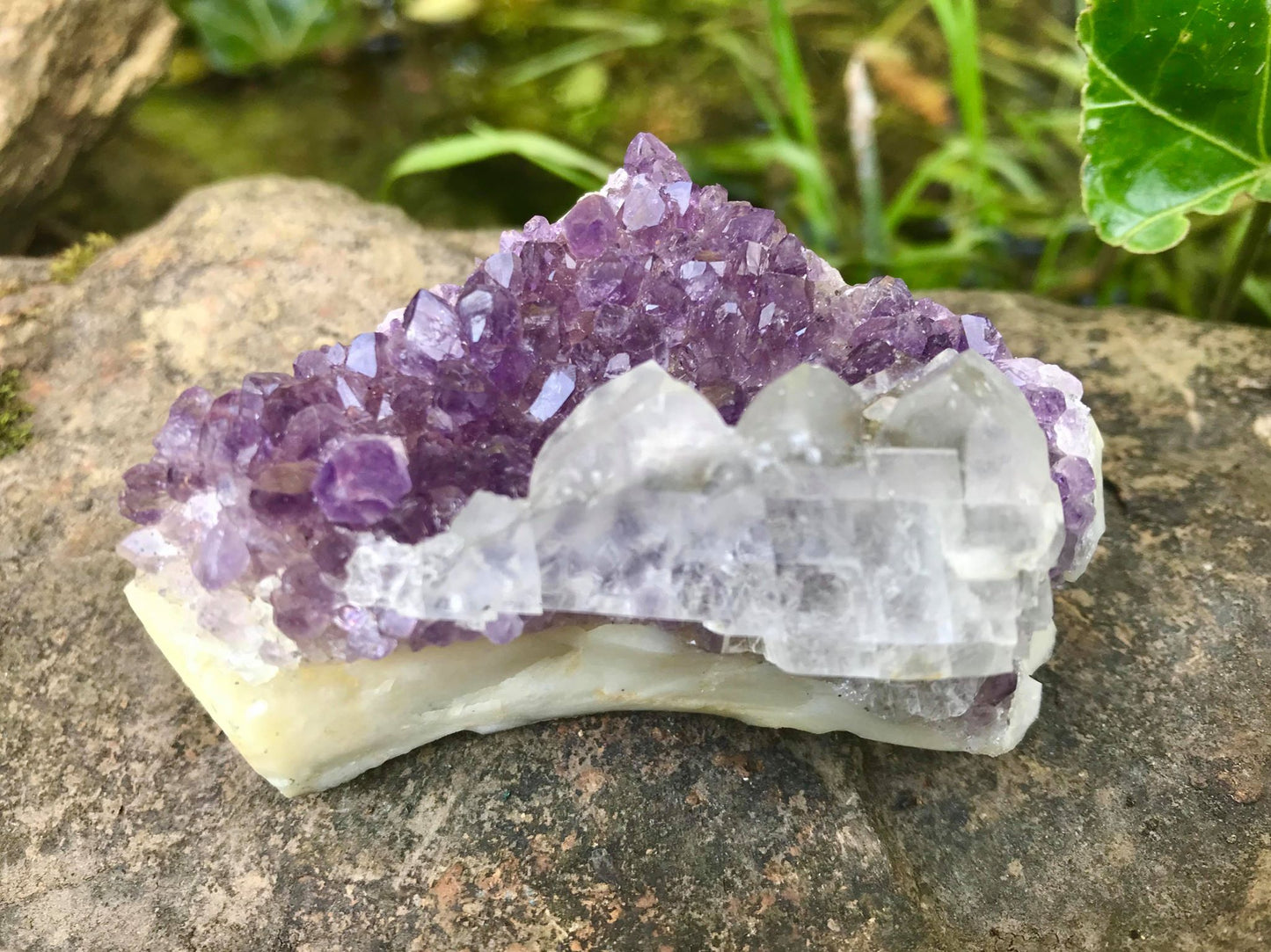 Amethyst with Calcite Specimen ~ Uruguay - Gem Realm 