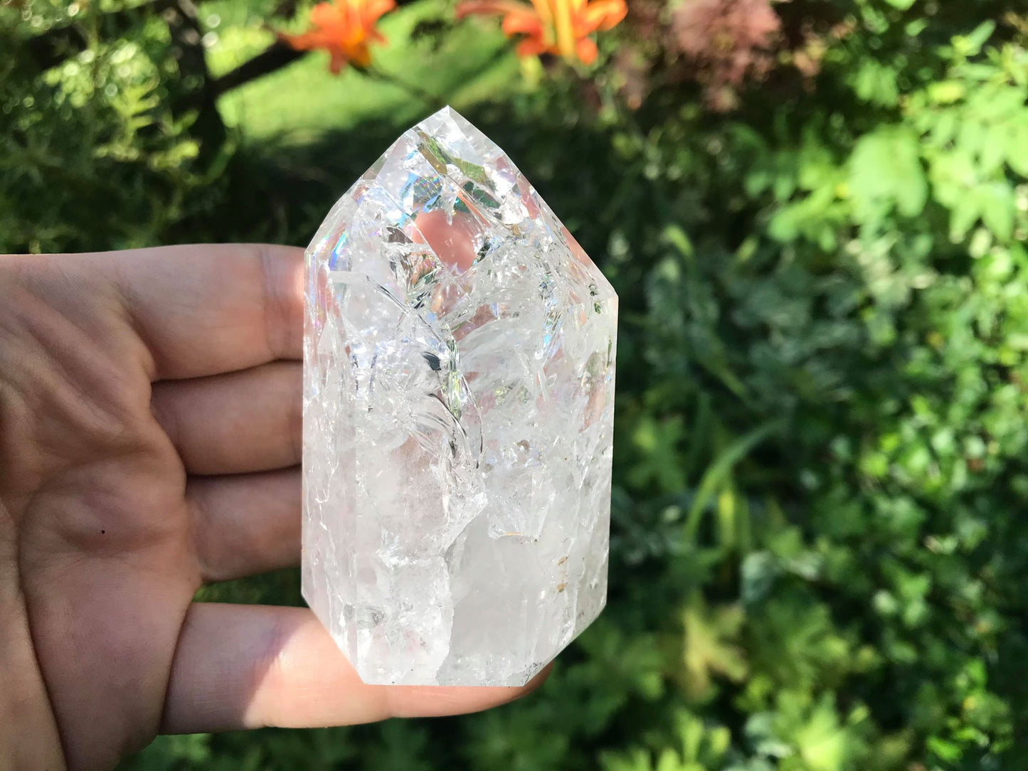 Fire & Ice Quartz Tower ~ Large - Gem Realm 