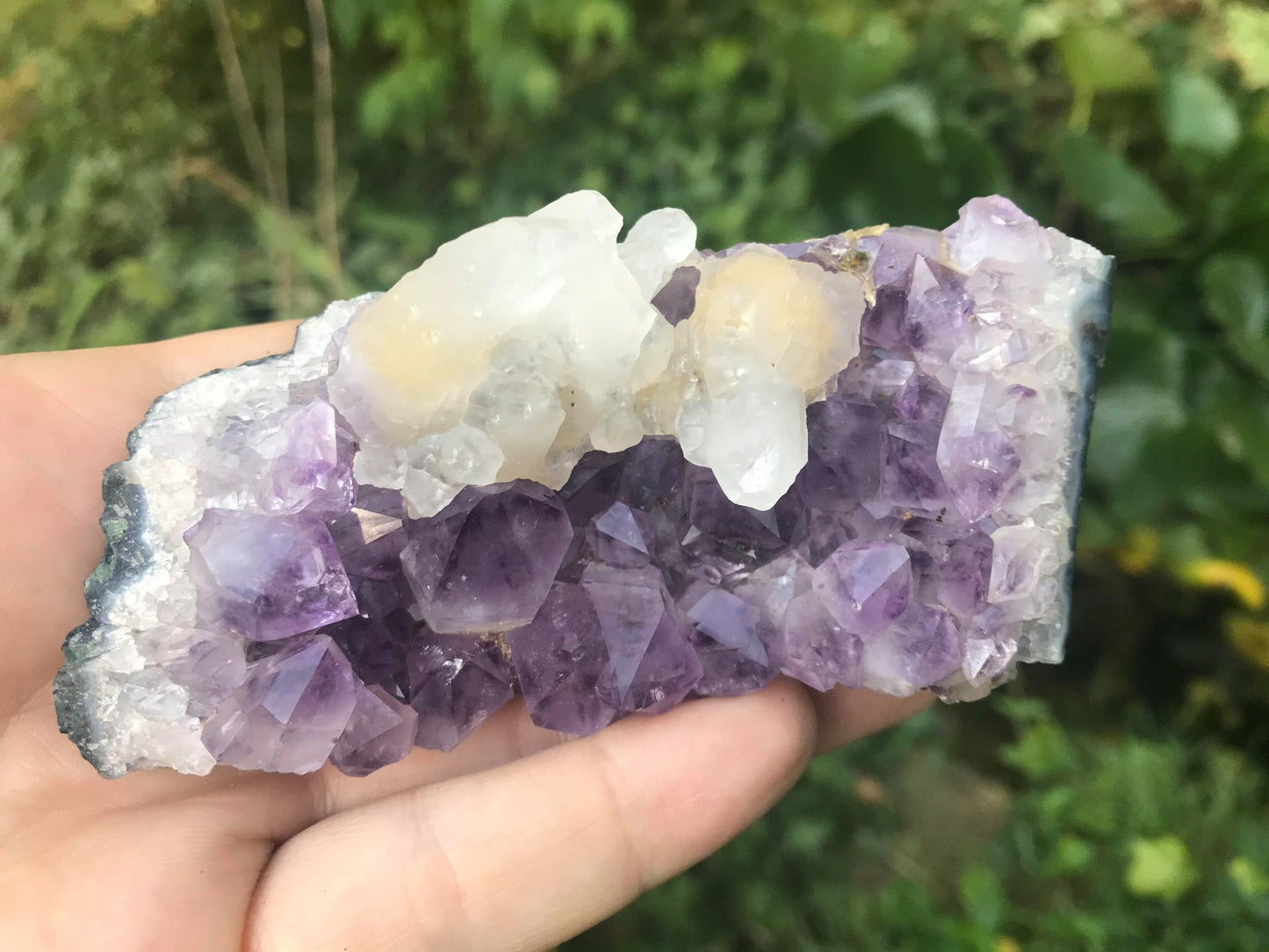 Amethyst with Calcite Specimen ~ Uruguay - Gem Realm 