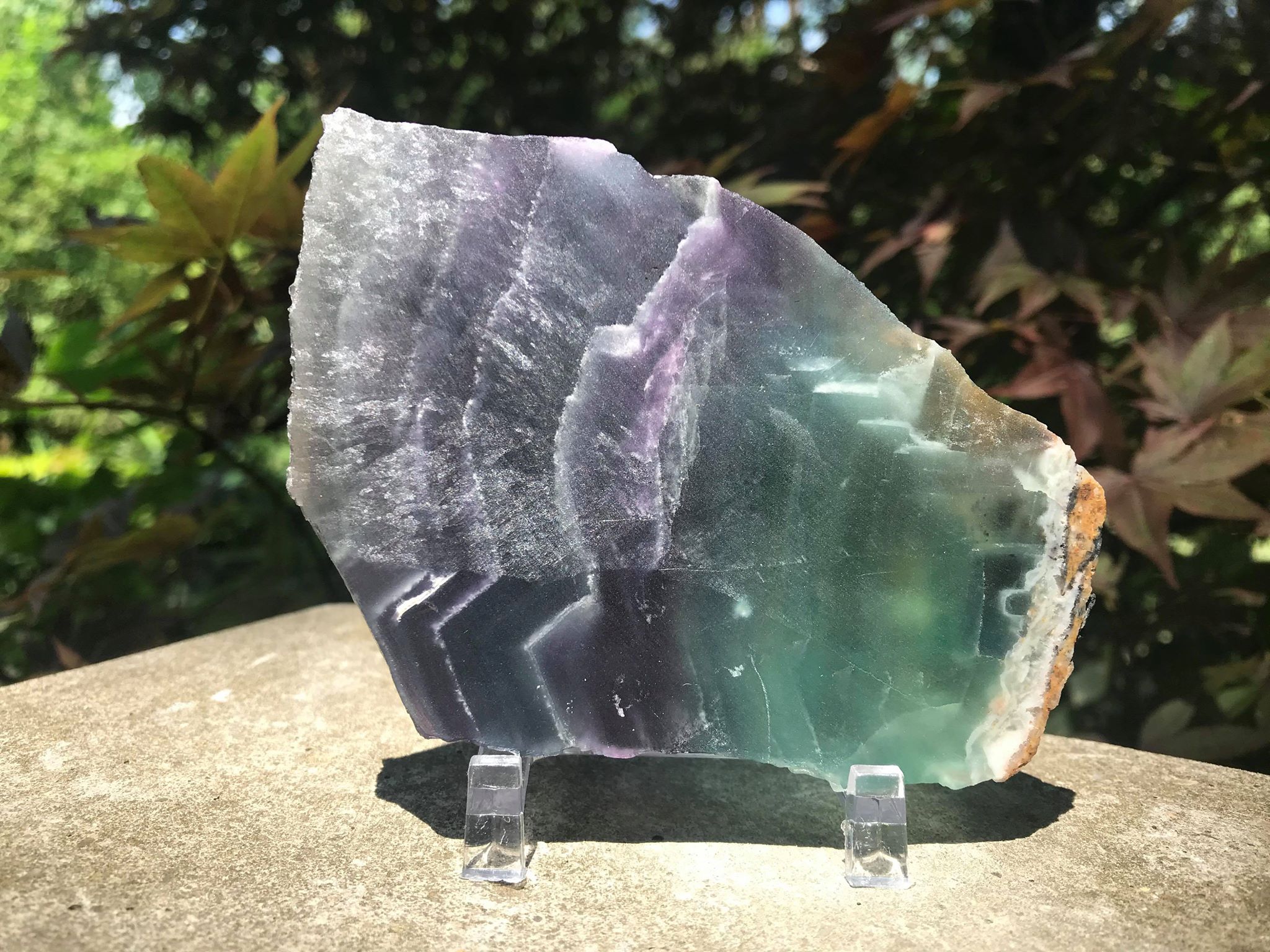 Rainbow discount Fluorite Slice