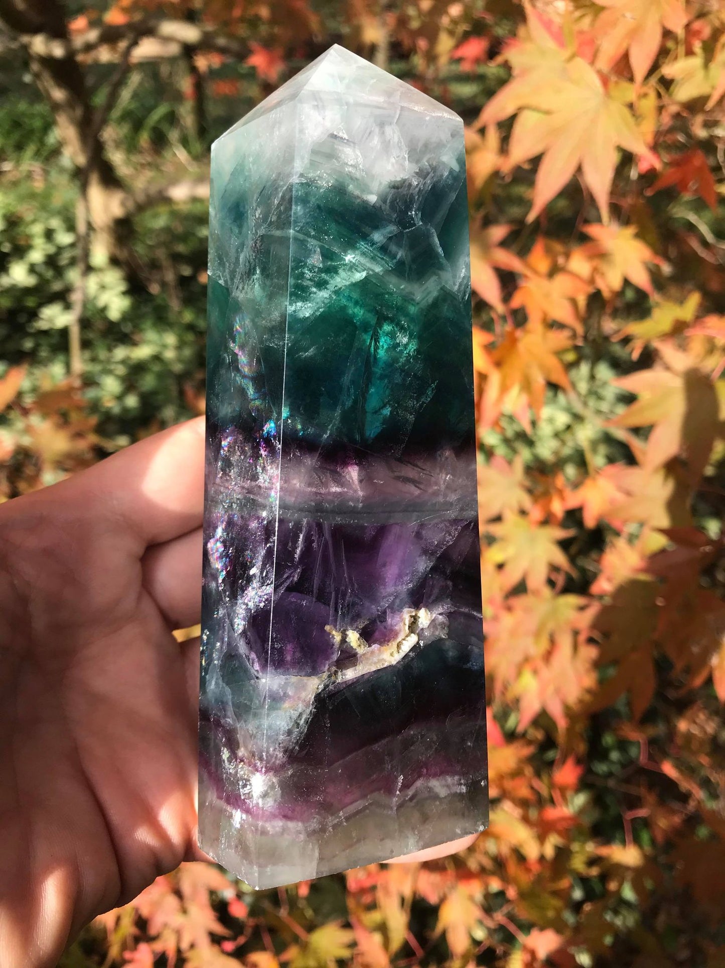 Rainbow Fluorite Tower ~ Extra Large