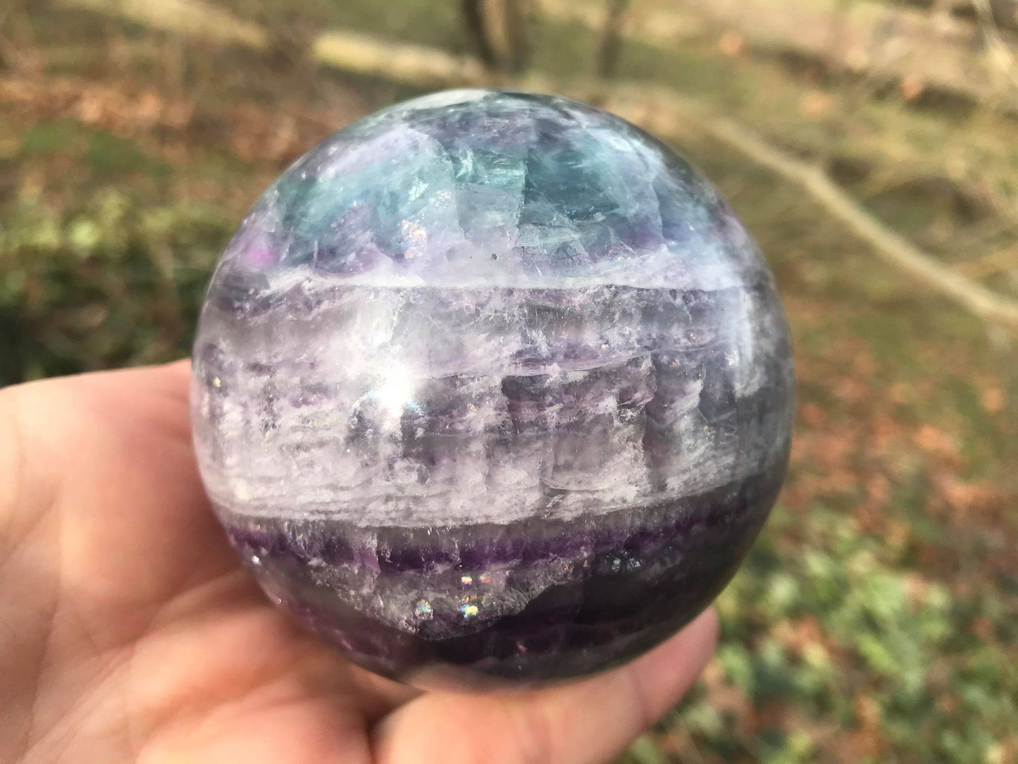 Rainbow Fluorite Sphere ~ Large