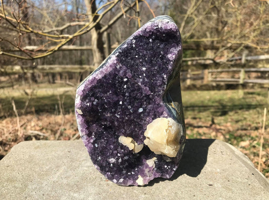 Amethyst Geode with Calcite