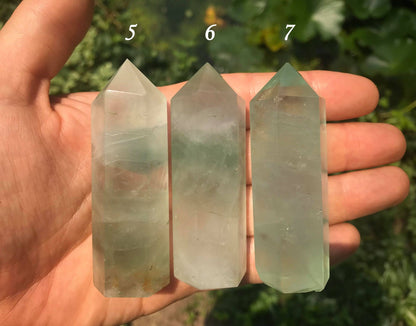 Green Rainbow Fluorite Towers - Gem Realm 