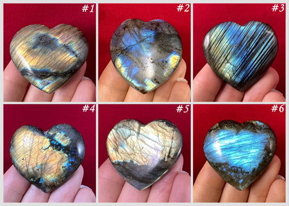 Labradorite Hearts ~ Medium