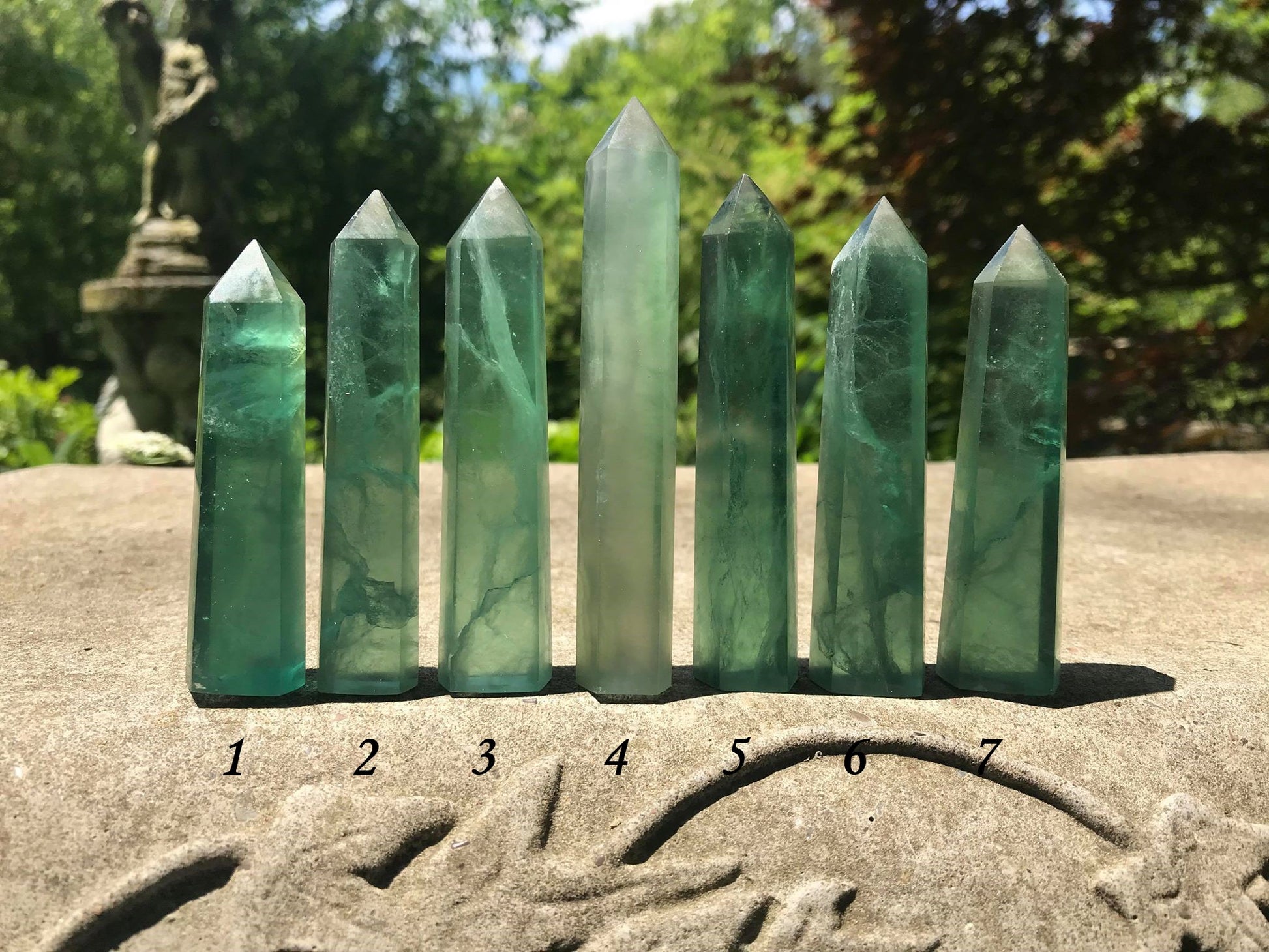 Green Fluorite Towers - Gem Realm 