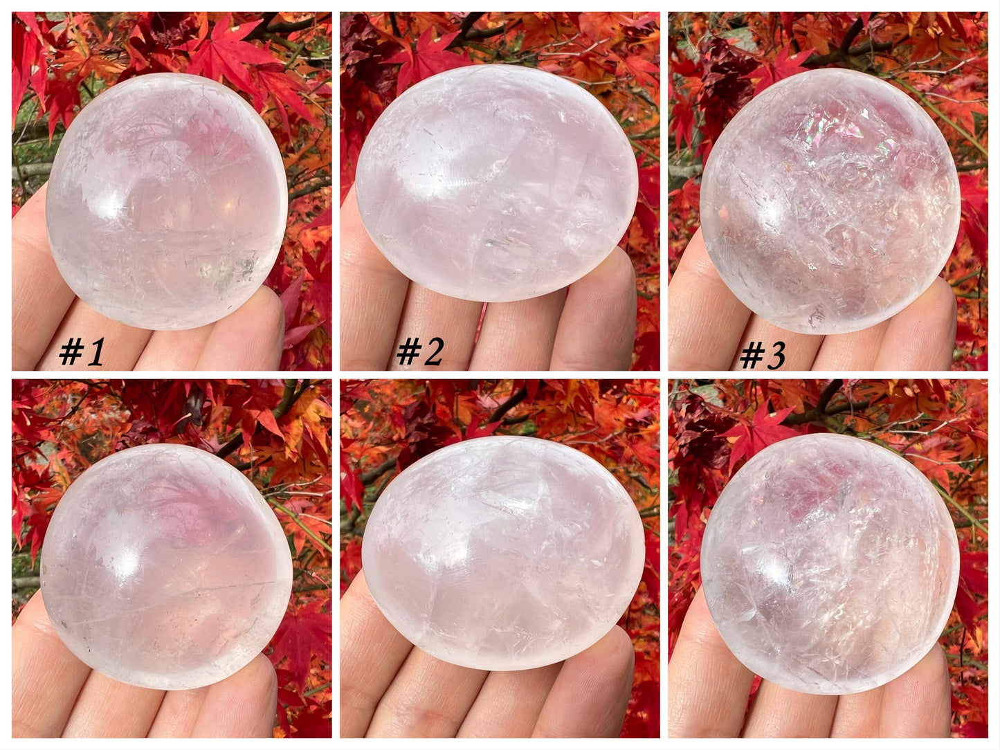 Quartz Crystal Palm Stones