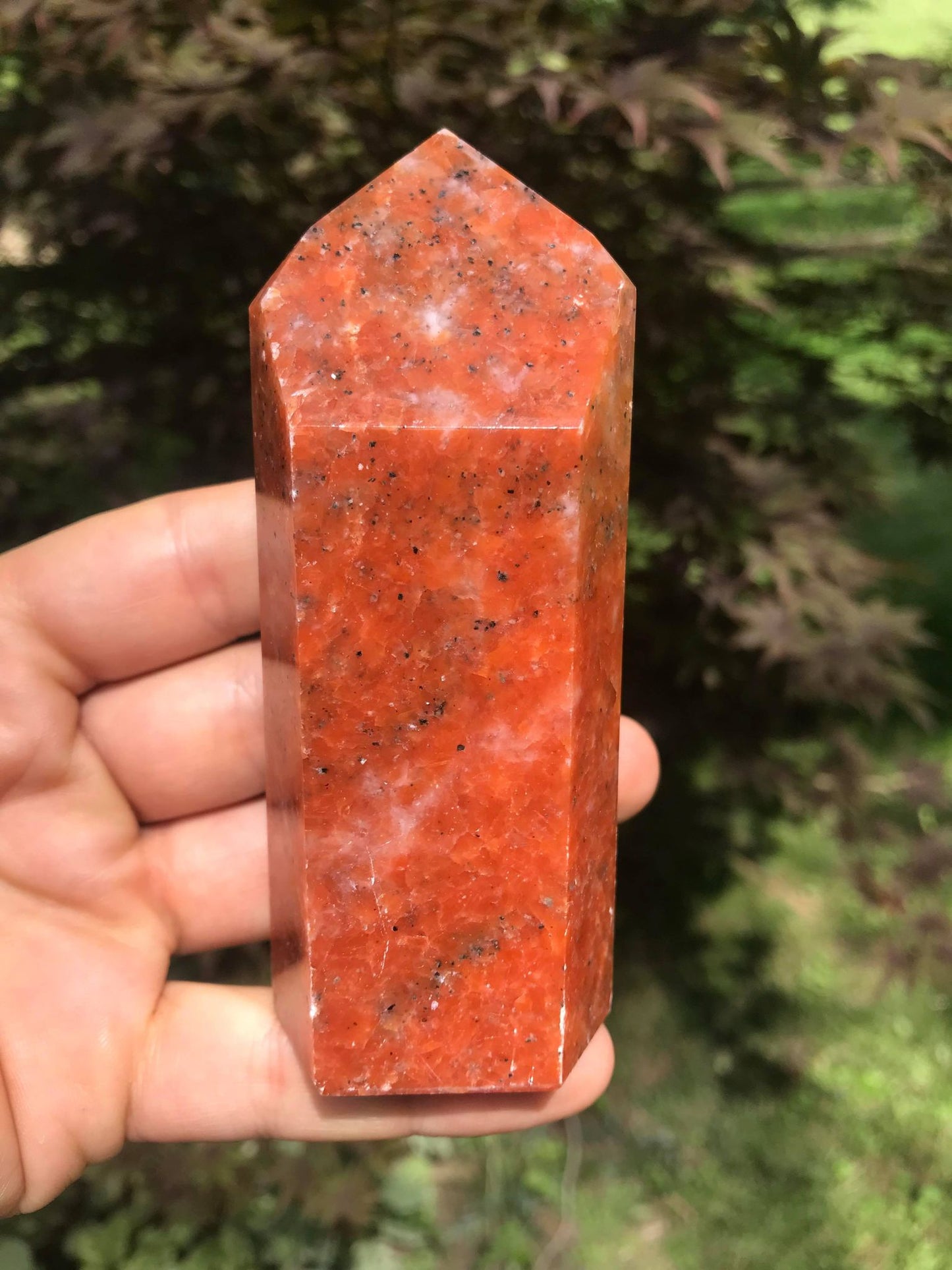 Orange Calcite Tower ~ Large